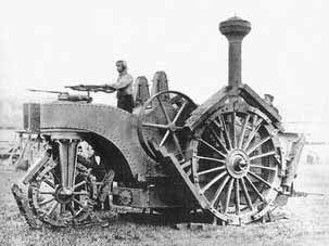 First tracked vehicule